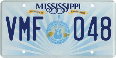 MS license plate VMF048