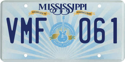 MS license plate VMF061