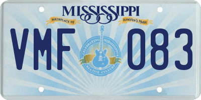 MS license plate VMF083