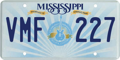 MS license plate VMF227