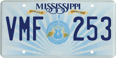 MS license plate VMF253