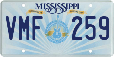 MS license plate VMF259