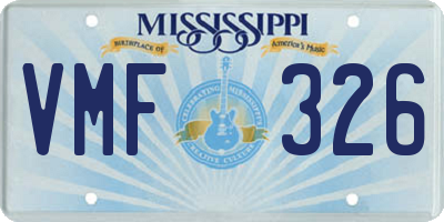 MS license plate VMF326