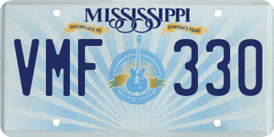 MS license plate VMF330