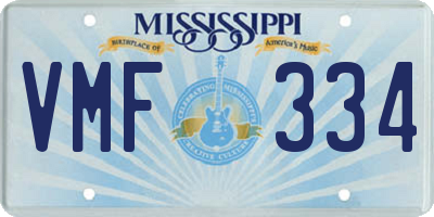 MS license plate VMF334