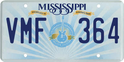 MS license plate VMF364