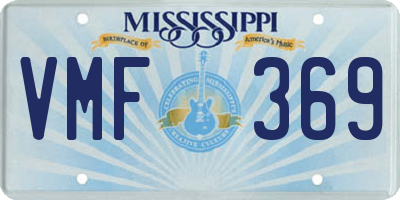 MS license plate VMF369