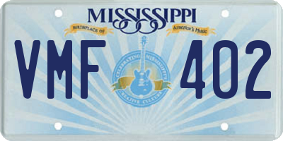 MS license plate VMF402