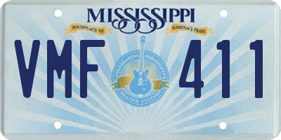 MS license plate VMF411