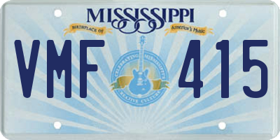 MS license plate VMF415