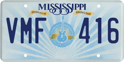 MS license plate VMF416