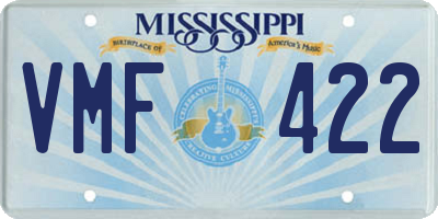 MS license plate VMF422