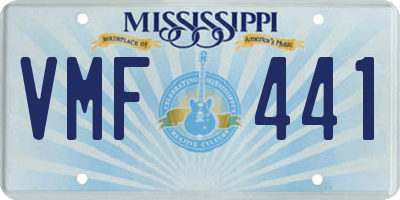 MS license plate VMF441