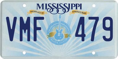 MS license plate VMF479