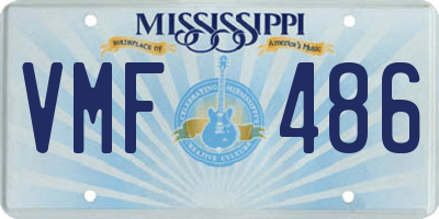 MS license plate VMF486