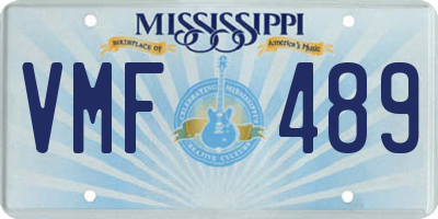 MS license plate VMF489