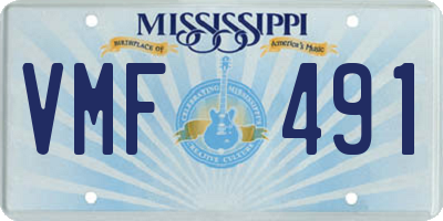MS license plate VMF491