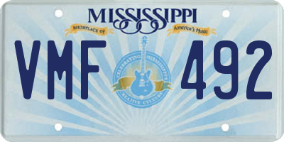 MS license plate VMF492