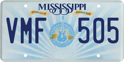 MS license plate VMF505