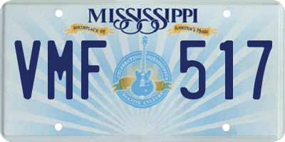 MS license plate VMF517
