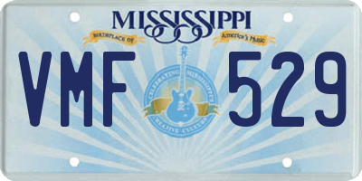 MS license plate VMF529