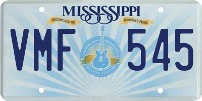 MS license plate VMF545