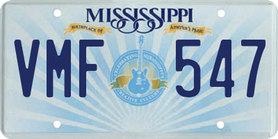 MS license plate VMF547