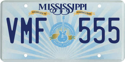 MS license plate VMF555