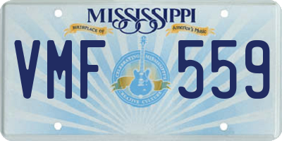 MS license plate VMF559