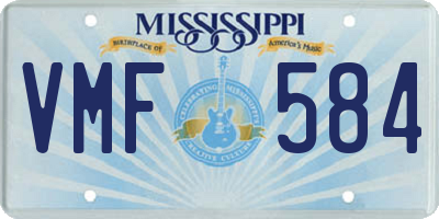 MS license plate VMF584