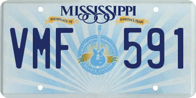 MS license plate VMF591