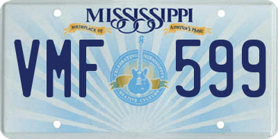 MS license plate VMF599