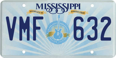 MS license plate VMF632