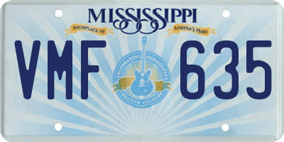 MS license plate VMF635