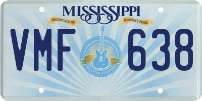 MS license plate VMF638