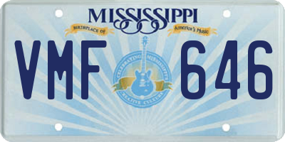 MS license plate VMF646