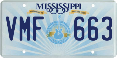 MS license plate VMF663
