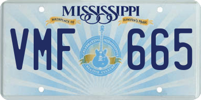 MS license plate VMF665