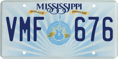 MS license plate VMF676