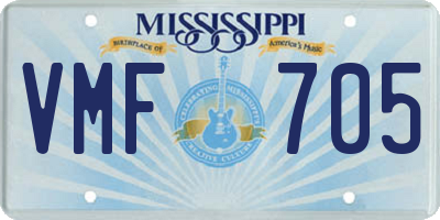 MS license plate VMF705