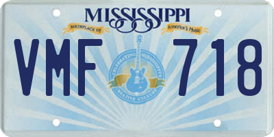 MS license plate VMF718