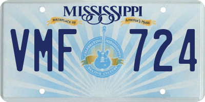 MS license plate VMF724
