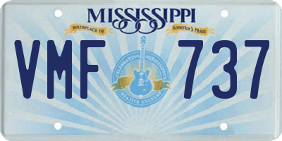 MS license plate VMF737