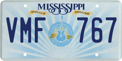 MS license plate VMF767