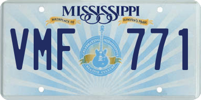 MS license plate VMF771