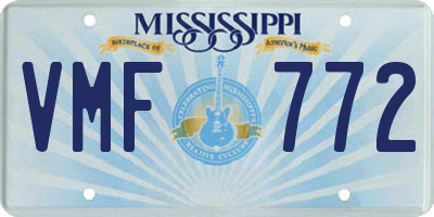 MS license plate VMF772