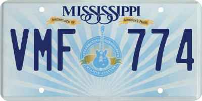 MS license plate VMF774