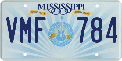 MS license plate VMF784