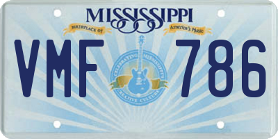 MS license plate VMF786