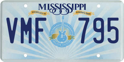 MS license plate VMF795